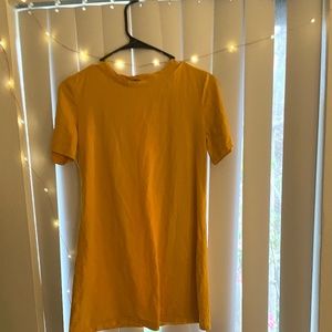 mustard yellow tshit dress